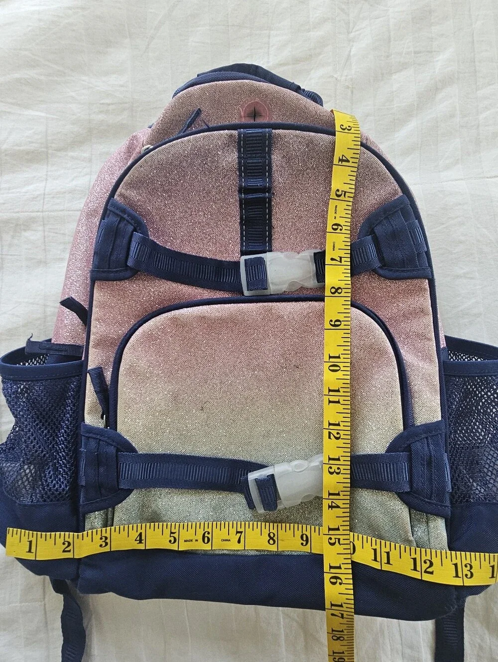 Pottery Barn Kids Rainbow Ombre Glitter Mackenzie Backpack, Size Large